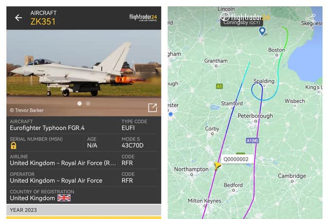 Here is the data for the jet's route, as per Flight Radar 24