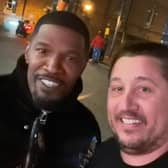 Local man Steven Garbutt grabbed a picture with Jamie Foxx outside the restaurant