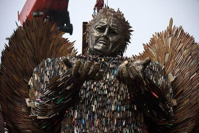 The competition was launched when the knife angel came to MK in December