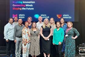 From left to right - Jagdish Chander, Tony Lake, Ajay Sharman, Meena Chander, Jacqueline Gavin, Brenda Jefcoate, Paul Minns, Sarah Thorne, intern Jess, Emma Kent, Anne Walsh and Storm Rae.