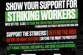 The People's Assembly is organising a rally to support the strikers in MK
