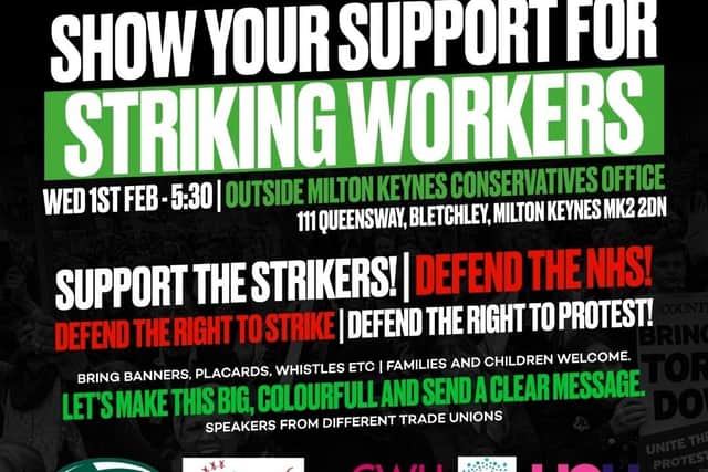 The People's Assembly is organising a rally to support the strikers in MK