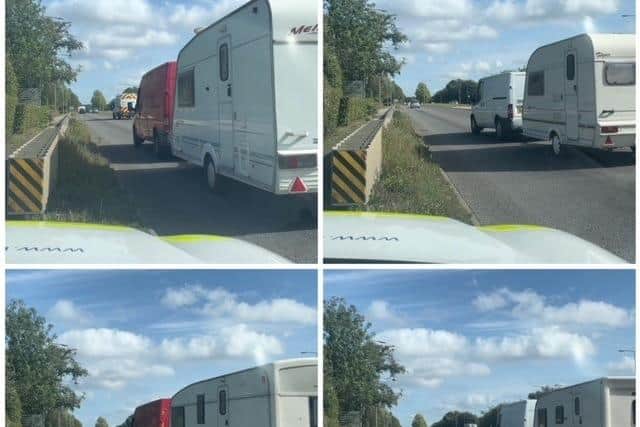 The Travellers at the side of the H3 in Milton Keynes have been moved on swiftly by police