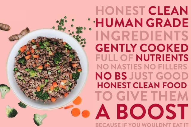 Boost dog food is made with human grade ingredients