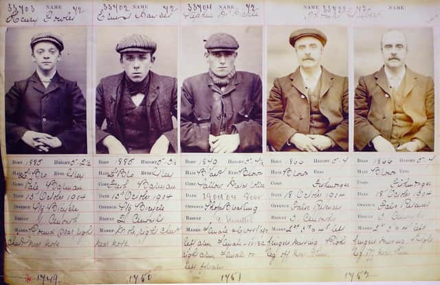 Mug shots of the Peaky Blinders displayed in the prison (Photo: SWNS)