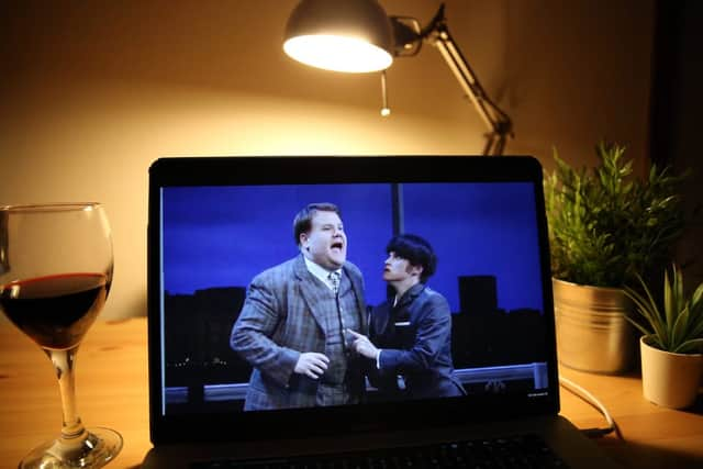 The National Theatre’s stream on One Man, Two Guvnors received a peak audience of 209,000 (picture: Simone Joyner/Getty Images). Below: Cameron Mackintosh (picture: Jeff Spicer/Getty Images)