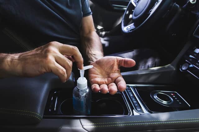 Many people are regularly using hand sanitiser at the moment, with a bottle probably tucked in your pocket or bag when you leave the house (Photo: Shutterstock)
