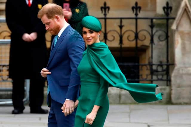 The pair made a nod to Diana, Princess of Wales, in their announcement. (Photo by TOLGA AKMEN/AFP via Getty Images)