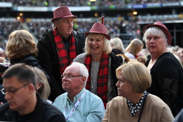 Rod Stewart performing in MK where he was supported by Johnny Mac And The Faithful. Pictures by Jane Russell.