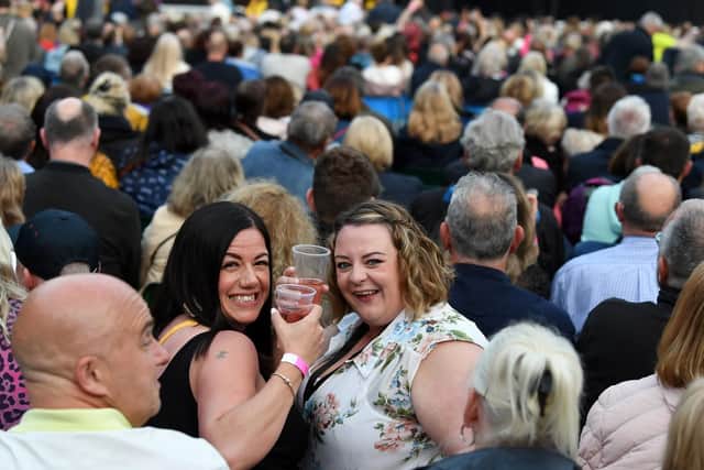 Rod Stewart performing in MK where he was supported by Johnny Mac And The Faithful. Pictures by Jane Russell.