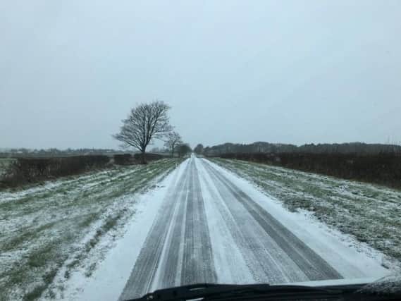 Take extra care on untreated roads