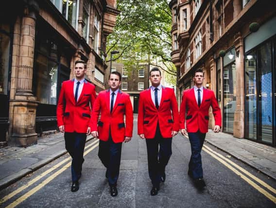 Declan Egan, Michael Watson, Simon Bailey and Lewis Griffiths star in Jersey Boys