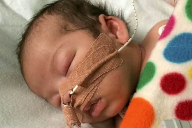 Baby Zachary in hospital afterwards