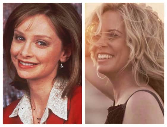 Calista Flockhart played Ally McBeal in the hit 90s US TV show which regularly starred Vonda Shepard (right) as the singer in the bar