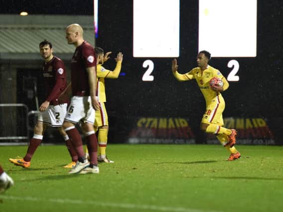 Dons drew 2-2 at Sixfields in the FA Cup in 2016
