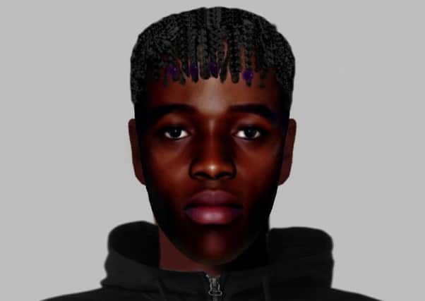 Police want to speak to this man, who had purple beads in his hair