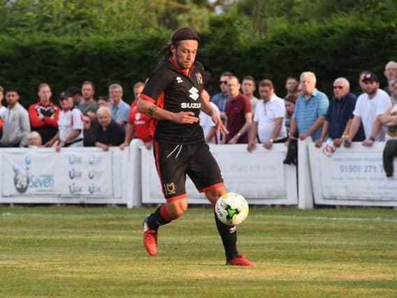 Ben Tilney in pre-season action against Newport Pagnell Town