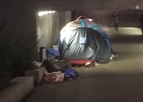 Tents set up in underpasses are a common site in Milton Keynes