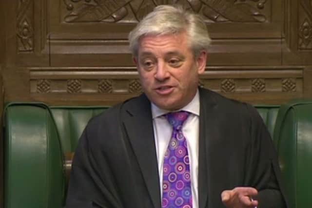 Bercow in his role as Speaker of the House of Commons