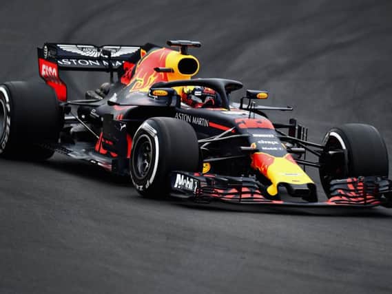 Max Verstappen's first drive in the RB14