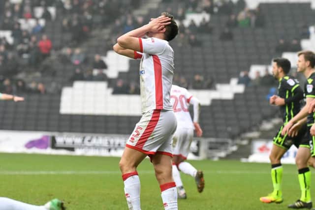 Scott Wootton shows his frustration