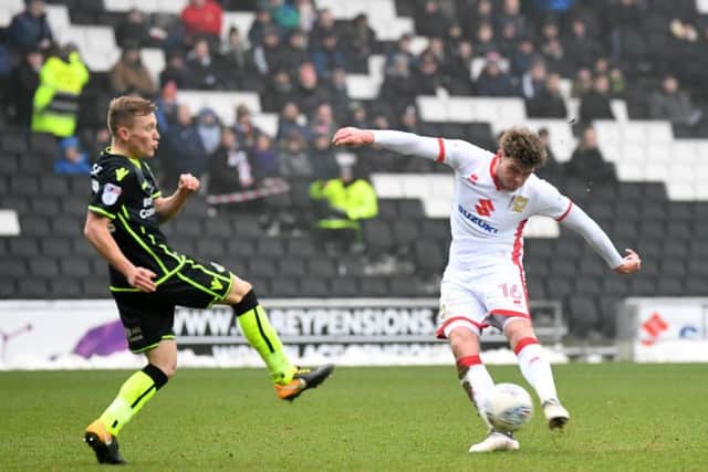 Robbie Muirhead was the only player to shoot against Bristol Rovers