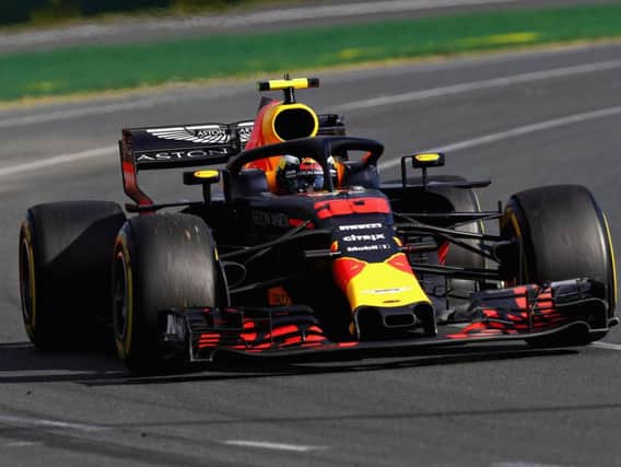 Max Verstappen suffered early damage to his RB14