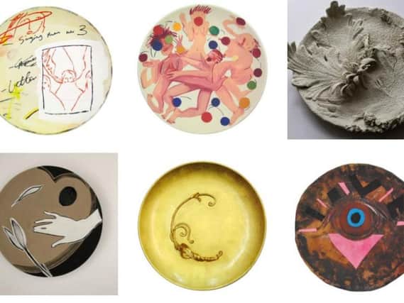 Some of the plates being auctioned on Friday