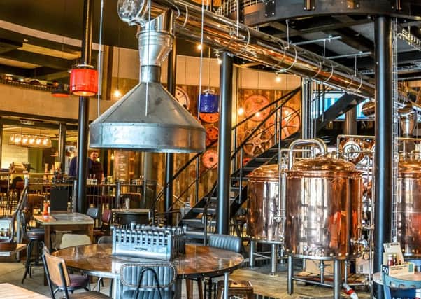 The microbrewery is a wonderful centrepiece at Brewhouse and Kitchen