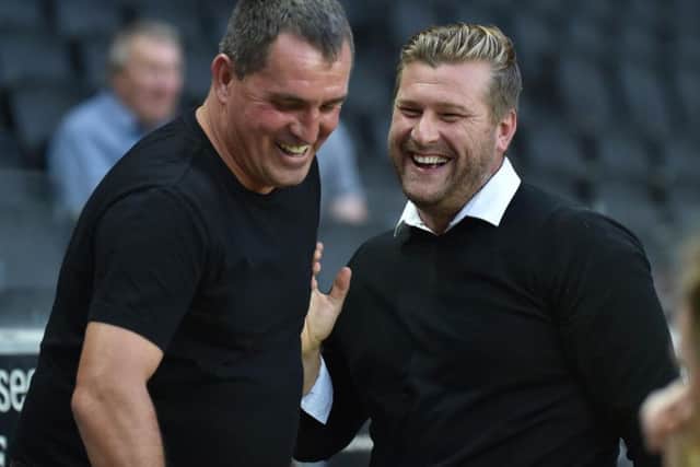 Robinson with another former Dons boss Martin Allen