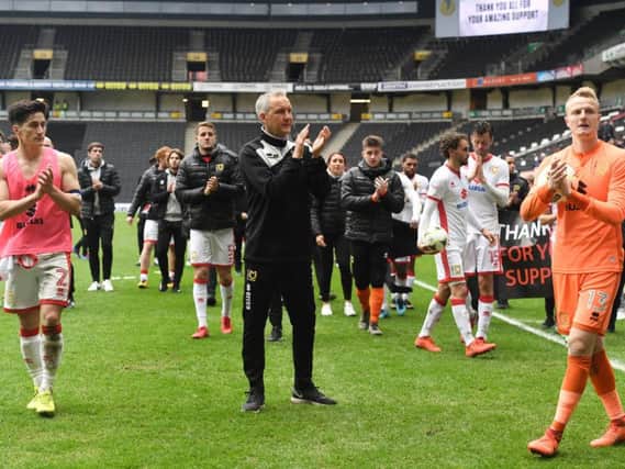 MK Dons boss Keith Millen is only in charge for one more game