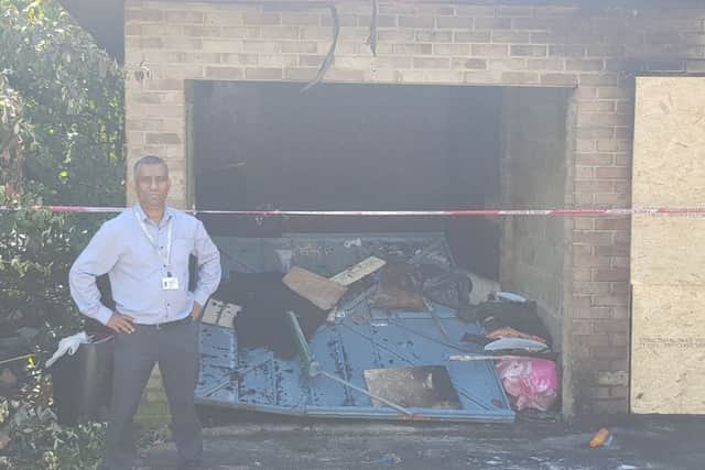 Councillor Mohammed Khan at the scene