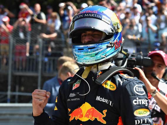 Daniel Ricciardo celebrates in Monaco