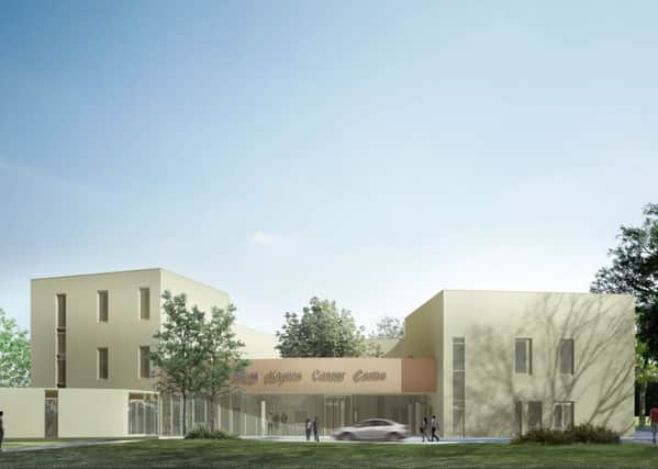 An artist's impression of the new cancer centre at MK Hospital