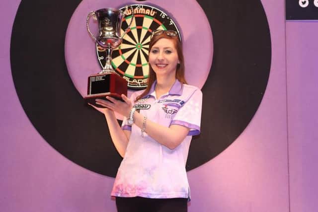 Fallon Sherrock wins the BDO World Trophy | Pic: BDO