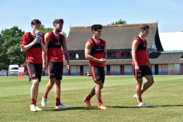 MK Dons in training