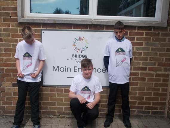 Students from Bridge Academy South take a stand against knife crime