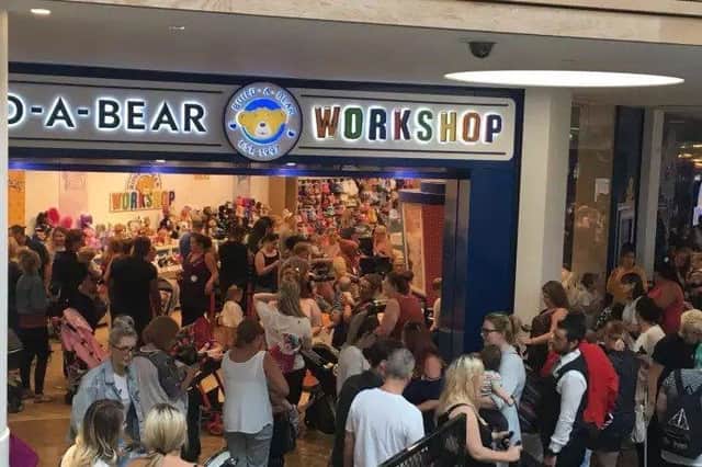 Build A Bear's Pay Your Age Day sale has had to be abandoned. One of its many UK stores pictured
