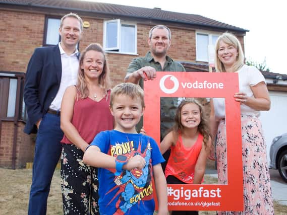 Families receive Vodafone gigabit speed home broadband after trial in Milton Keynes