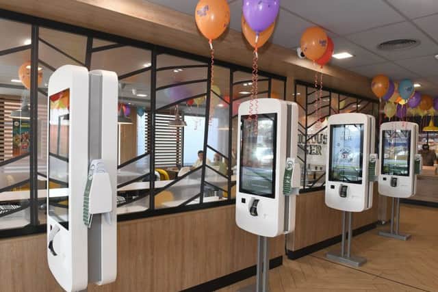 The new McDonalds will boast all of the hi-tech digital kit seen across the chain