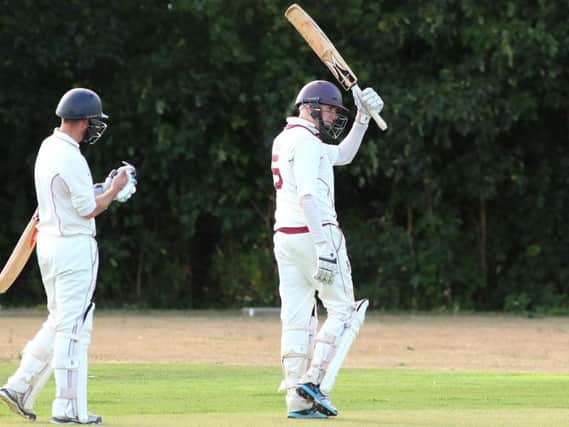 Chris Timms acknowledging his century | Pic: www.sportsshots.org.uk