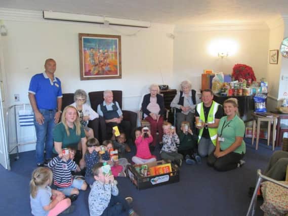 The children visit the care home