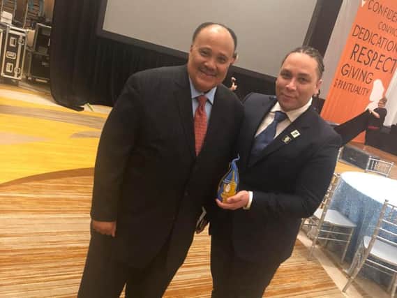 Alex (right) with Martin Luther King III, the son of the late Dr. Martin Luther King, Jr