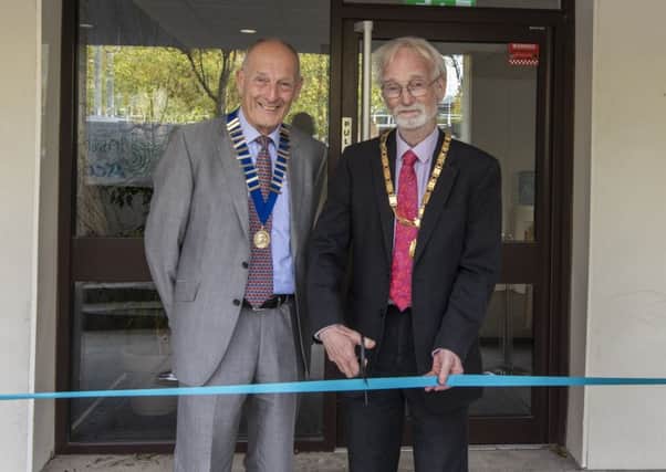 President of the Institute of Acoustics, Prof Barry Gibbs, left, with Mayor of MK Martin Petchey