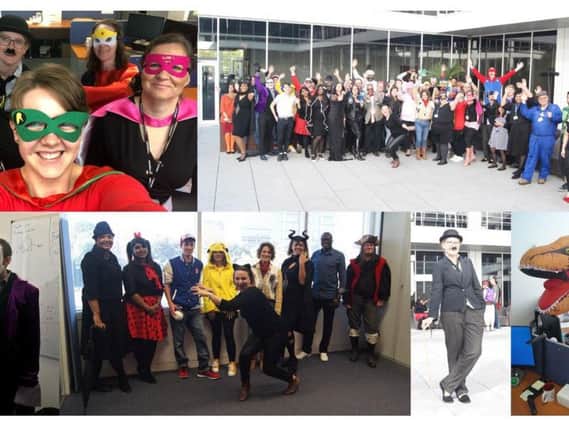 Milton Keynes University Hospitals IT Team during the Comic Con day, raising money for the Cancer Centre Appeal.