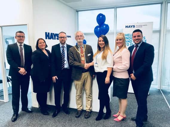 The Hays team with the Mayor of Milton Keynes