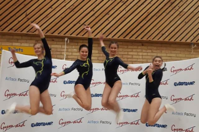 The L2 girls leaping for joy!
