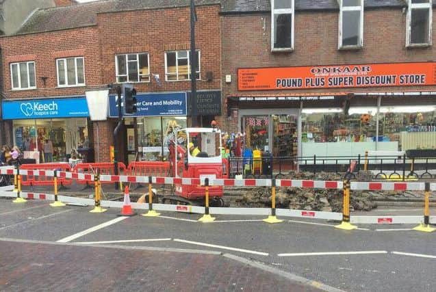 Newport Pagnell roadworks