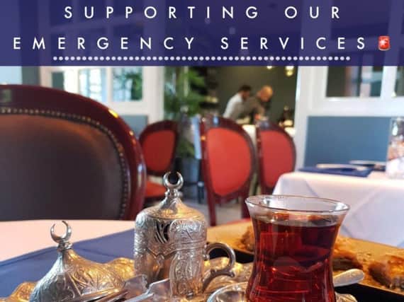A Turkish restaurant in Bletchley is offering a warming Turkish Tea treat to anybody who works for the emergency services