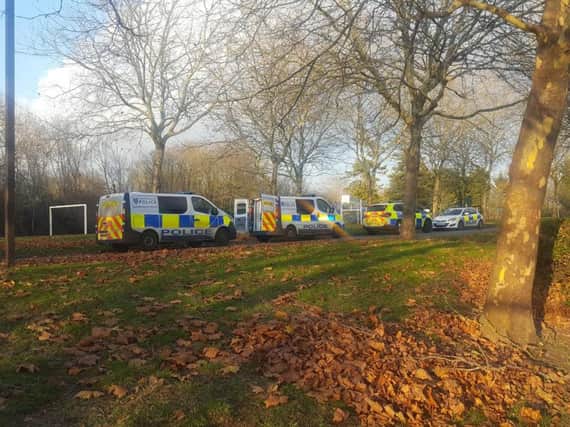 The incident happened in broad daylight on Tuesday afternoon at Bradwell Common, right next to a play park